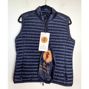 Save the Duck Arabella Packable Puffer Vest Black Sz Medium Animal Free Filling